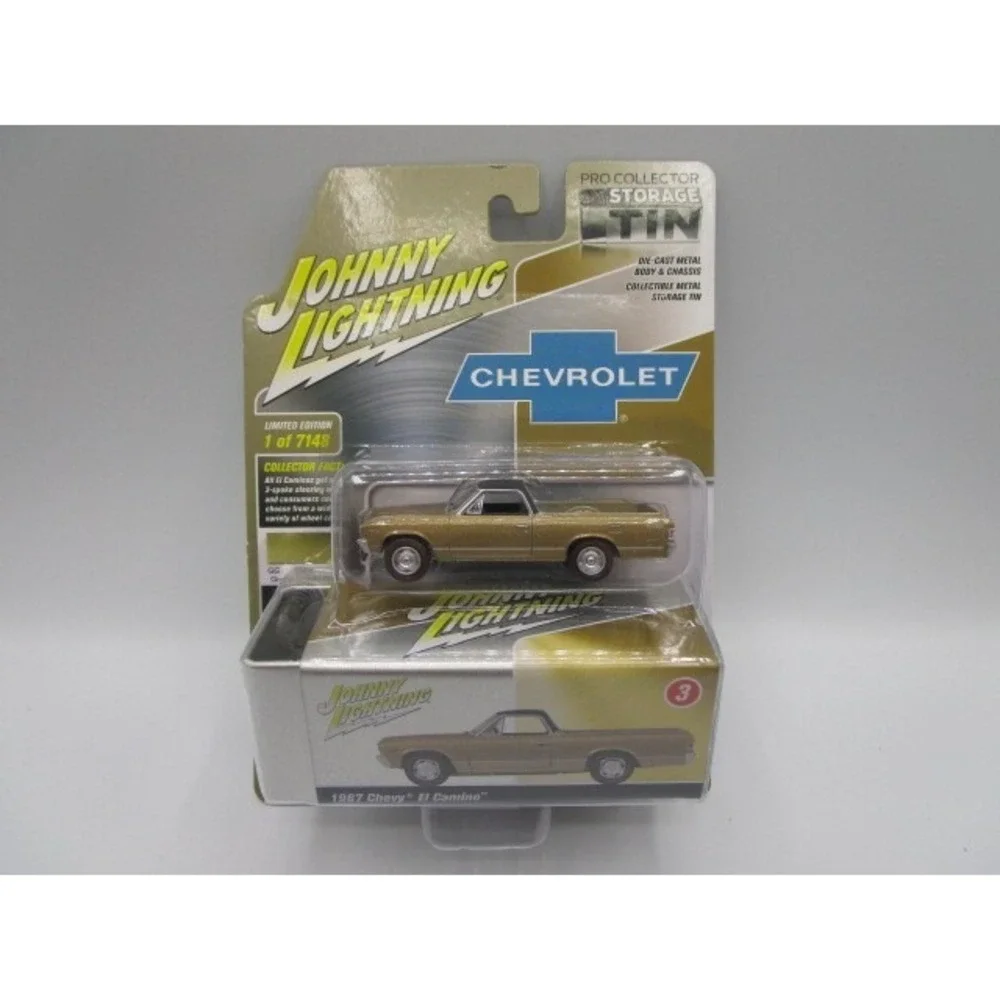 Johnny Lightning 1967 Chevy El Camino Granada Gold Pro Collector Tin Diecast Car